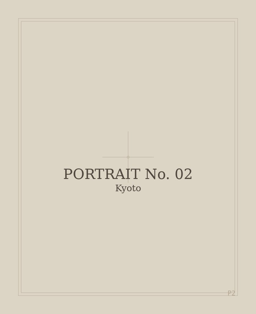 Portrait No. 02 · Kyoto