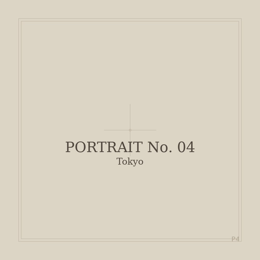 Portrait No. 04 · Tokyo